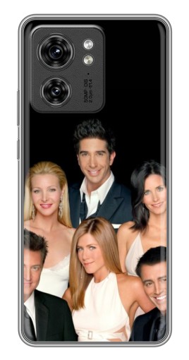 Силиконовый чехол с изображением "Фото Друзья" для Motorola Edge 40 Pro