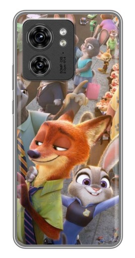 Силиконовый чехол с изображением "Герои Зверополис" для Motorola Edge 40 Pro