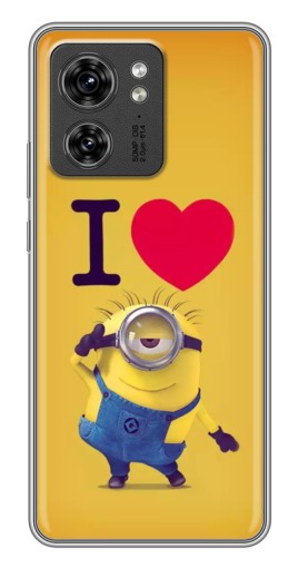 Силиконовый чехол с изображением "I Love Minion" для Motorola Edge 40 Pro