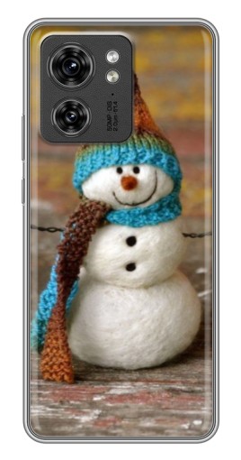 Чехол с картинкой "Игрушечный снеговик" для Motorola Edge 40 Pro