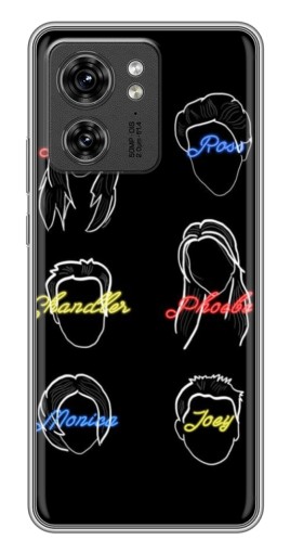 Силиконовый чехол с изображением "Имена Друзей" для Motorola Edge 40 Pro