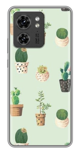 Силиконовый чехол с изображением "Кактусы в горшочках " для Motorola Edge 40 Pro