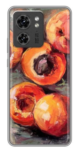 Силиконовый чехол с изображением "Картина персики" для Motorola Edge 40 Pro