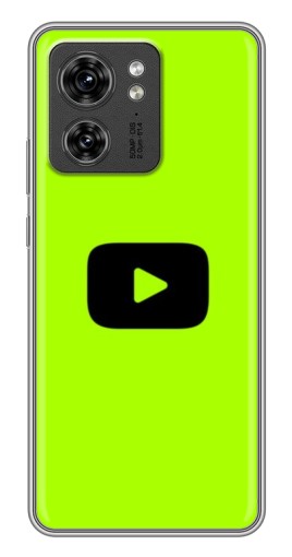 Силиконовый чехол с изображением "Кнопка Ютуба" для Motorola Edge 40 Pro