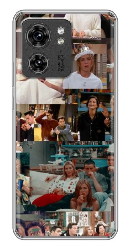 Силиконовый чехол с изображением "Коллаж Друзья " для Motorola Edge 40 Pro