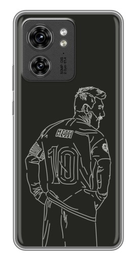Чехол с картинкой "Контур Месси" для Motorola Edge 40 Pro