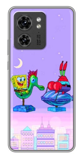 Чехол с картинкой "Крабс и Спанч Боб" для Motorola Edge 40 Pro