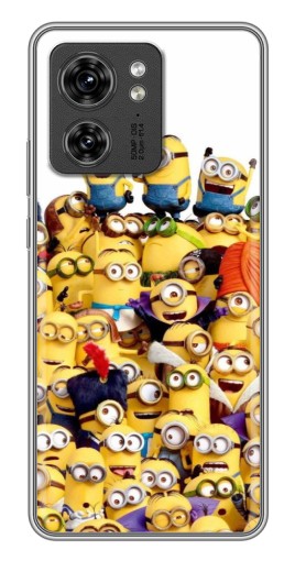 Силиконовый чехол с изображением "Куча миньонов" для Motorola Edge 40 Pro