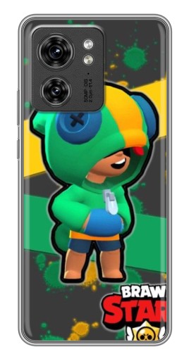 Силиконовый чехол с изображением "Leon Brawl Stars" для Motorola Edge 40 Pro