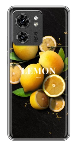 Чехол с печатью "Лимон на черном" для Motorola Edge 40 Pro