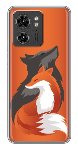 Силиконовый чехол с изображением "Лиса ART" для Motorola Edge 40 Pro