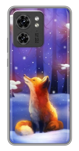 Силиконовый чехол с изображением "Лисичка в лесу" для Motorola Edge 40 Pro