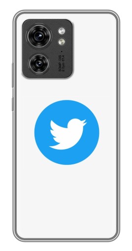 Силиконовый чехол с изображением "Лого Твиттера" для Motorola Edge 40 Pro