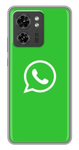 Чехол с картинкой "Лого Вацап" для Motorola Edge 40 Pro