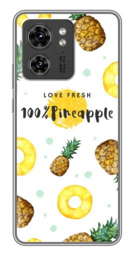 Силиконовый чехол с изображением "Любовь к ананасам" для Motorola Edge 40 Pro