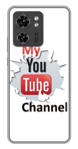 Чехол с печатью "My YouTube" для Motorola Edge 40 Pro