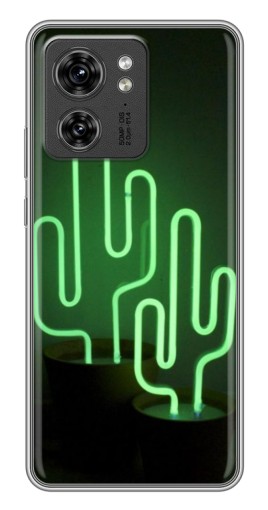 Чехол с принтом "Неоновый кактус" для Motorola Edge 40 Pro