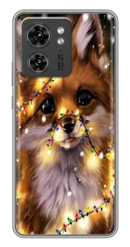 Силиконовый чехол с изображением "Новогодний лесенок" для Motorola Edge 40 Pro