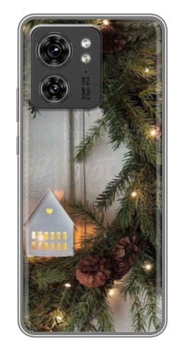 Чехол с печатью "Новогодний венок" для Motorola Edge 40 Pro