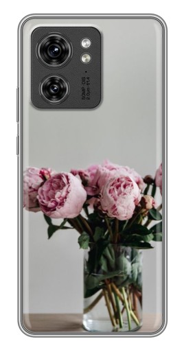 Силиконовый чехол с изображением "Пионы в вазе" для Motorola Edge 40 Pro