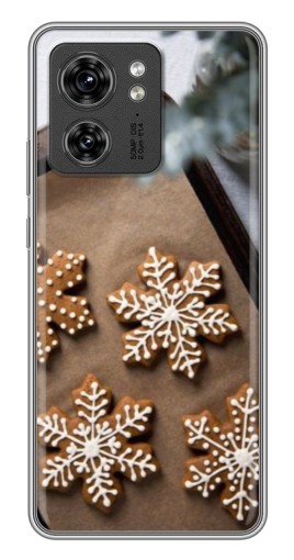 Чехол с принтом "Пряничные снежинки" для Motorola Edge 40 Pro