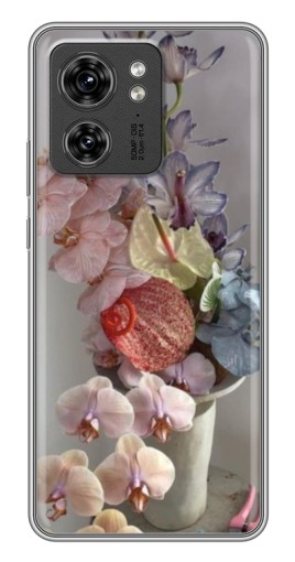 Чехол с печатью "Разноцветные орхидеи" для Motorola Edge 40 Pro