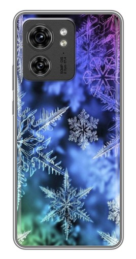 Чехол с принтом "Разноцветные снежинки" для Motorola Edge 40 Pro