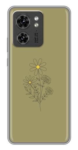 Чехол с картинкой "Рисунок ромашка" для Motorola Edge 40 Pro