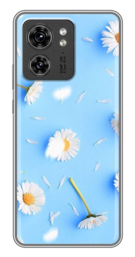 Чехол с картинкой "Ромашковый фон" для Motorola Edge 40 Pro