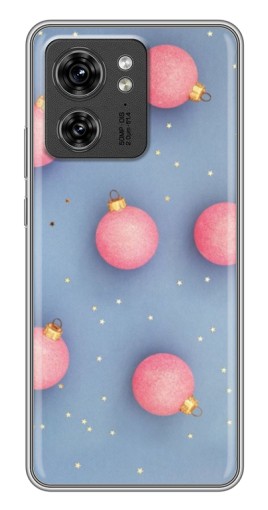 Силиконовый чехол с изображением "Розовые шары" для Motorola Edge 40 Pro