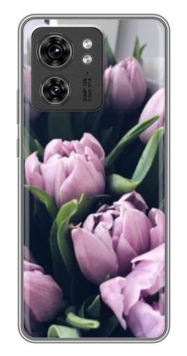 Чехол с принтом "Сиреневые тюльпаны" для Motorola Edge 40 Pro