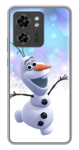 Силиконовый чехол с изображением "Снеговик Олаф" для Motorola Edge 40 Pro