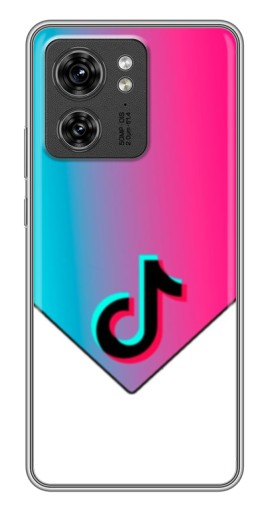 Силиконовый чехол с изображением "Tiktok Logo" для Motorola Edge 40 Pro