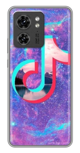 Силиконовый чехол с изображением "ТикТок мраморный" для Motorola Edge 40 Pro