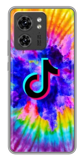 Чехол с принтом "TikTok в красках" для Motorola Edge 40 Pro