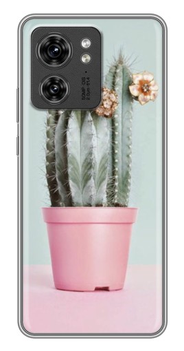 Силиконовый чехол с изображением "Цветущий кактус" для Motorola Edge 40 Pro