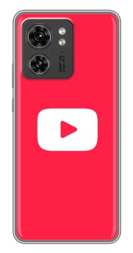 Силиконовый чехол с изображением "YouTube Кнопка" для Motorola Edge 40 Pro