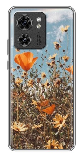 Чехол с картинкой "Желтые цветы" для Motorola Edge 40 Pro