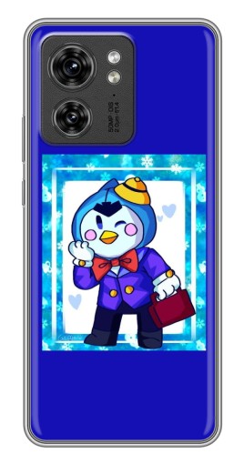 Чехол с картинкой "Зимний Мистер Пи" для Motorola Edge 40 Pro