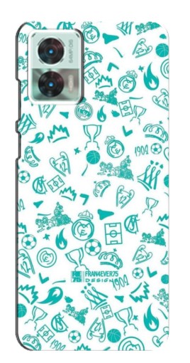 Чехол с картинкой "Атрибутика Real Madrid" для Motorola Edge 30 Neo