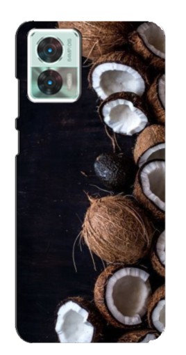 Чехол с печатью "Кокосы на черном" для Motorola Edge 30 Neo