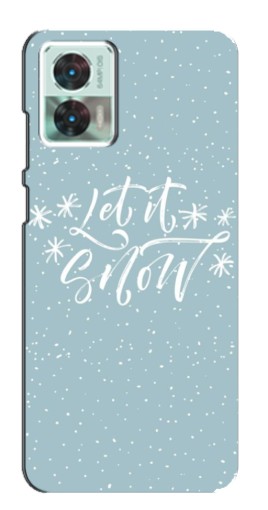 Силиконовый чехол с изображением "Let it Snow" для Motorola Edge 30 Neo