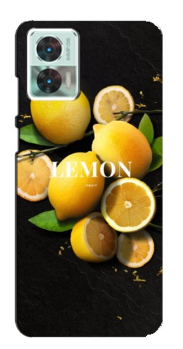 Чехол с печатью "Лимон на черном" для Motorola Edge 30 Neo