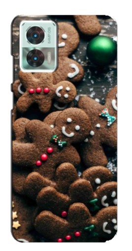 Чехол с картинкой "Новогодние человечки" для Motorola Edge 30 Neo