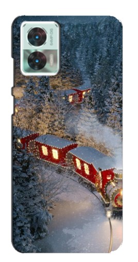 Силиконовый чехол с изображением "Новогодний поезд" для Motorola Edge 30 Neo