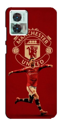 Силиконовый чехол с изображением "Ronaldo в МЮ" для Motorola Edge 30 Neo