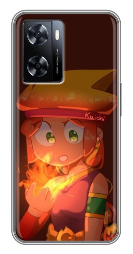 Чехол с картинкой "Amber с огнем" для OnePlus Nord N20 SE