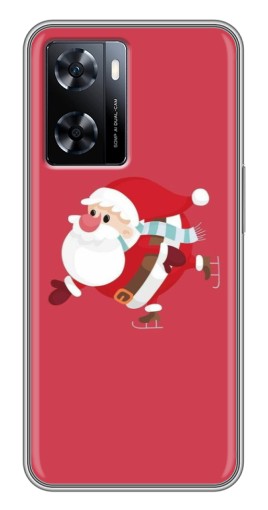 Силиконовый чехол с изображением "Дед Мороз на коньках" для OnePlus Nord N20 SE