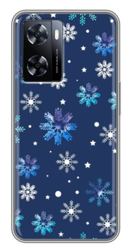 Силиконовый чехол с изображением "Фон с снежинками" для OnePlus Nord N20 SE
