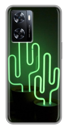 Чехол с принтом "Неоновый кактус" для OnePlus Nord N20 SE